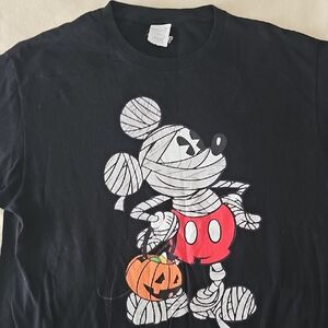 Disney Black and Red Mickey Mouse Halloween Tee